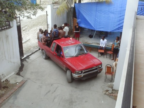 Women labor organizers arrive for labor rights training meeting