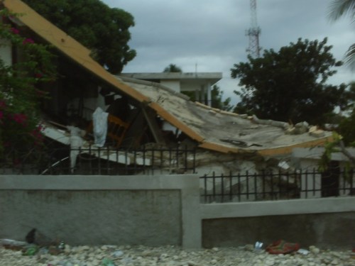 Collapsed home down the street from AUMOHD HQ