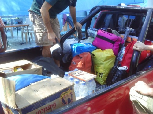 AUMOHDmobile loaded with relief supplies